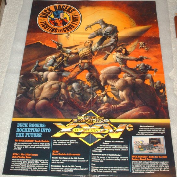 1990 Buck Rogers advertising poster for TSR games - Picture 1 of 7